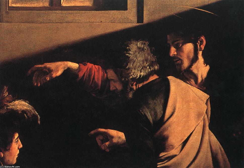 Wikioo.org - สารานุกรมวิจิตรศิลป์ - จิตรกรรม Caravaggio (Michelangelo Merisi) - The Calling of Saint Matthew (detail) (13)