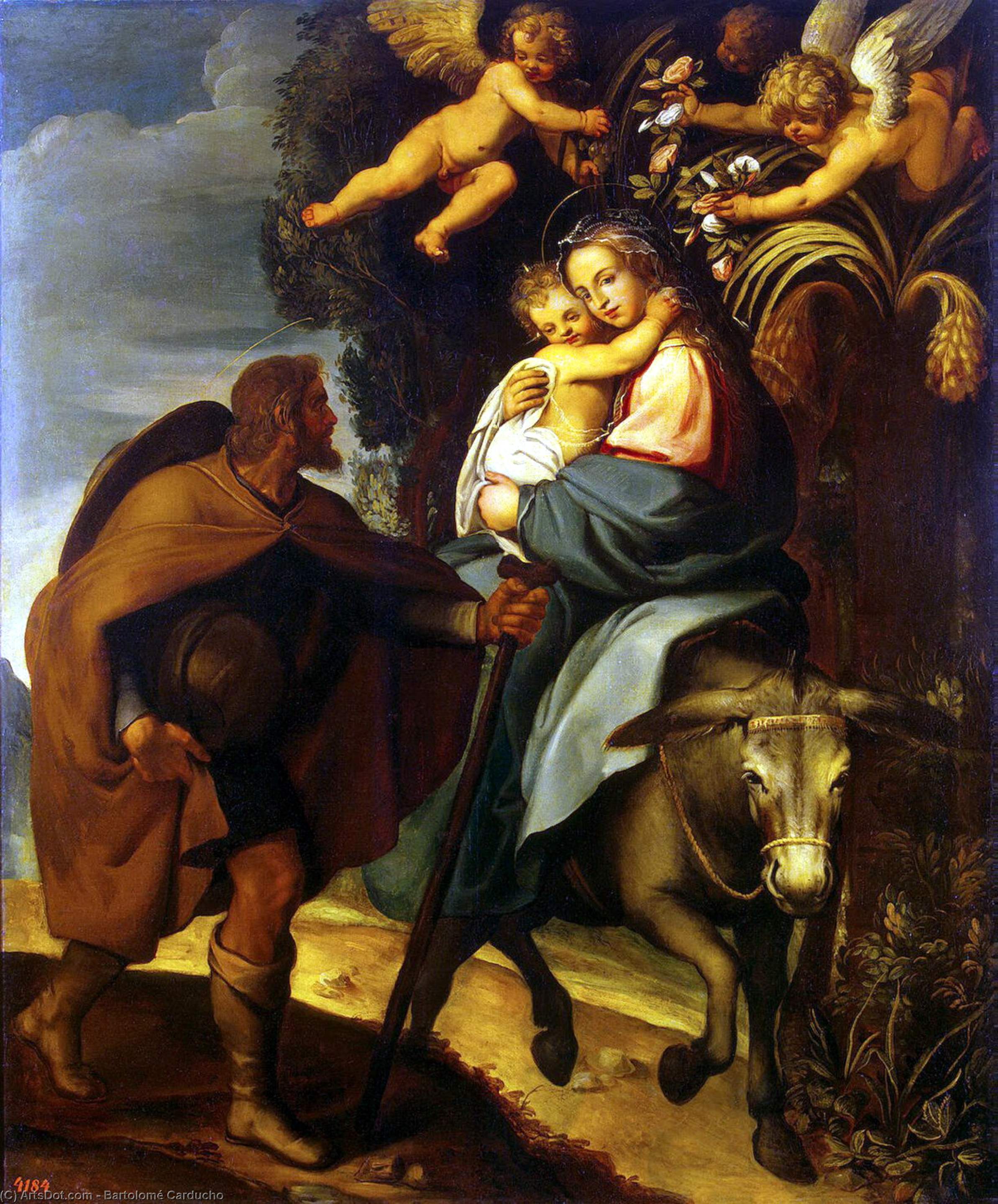 WikiOO.org - Encyclopedia of Fine Arts - Maľba, Artwork Bartolomé Carducho - The Flight into Egypt