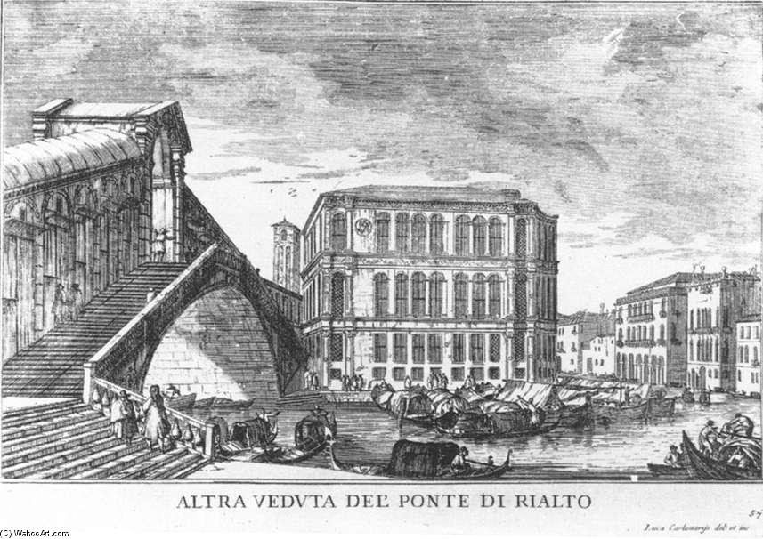 Wikioo.org – La Enciclopedia de las Bellas Artes - Pintura, Obras de arte de Luca Carlevaris - El puente de Rialto