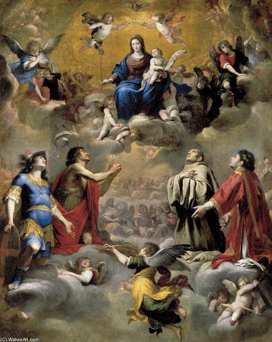 WikiOO.org - Encyclopedia of Fine Arts - Schilderen, Artwork Giovanni Battista Carlone - Virgin and Child in Glory with Saints