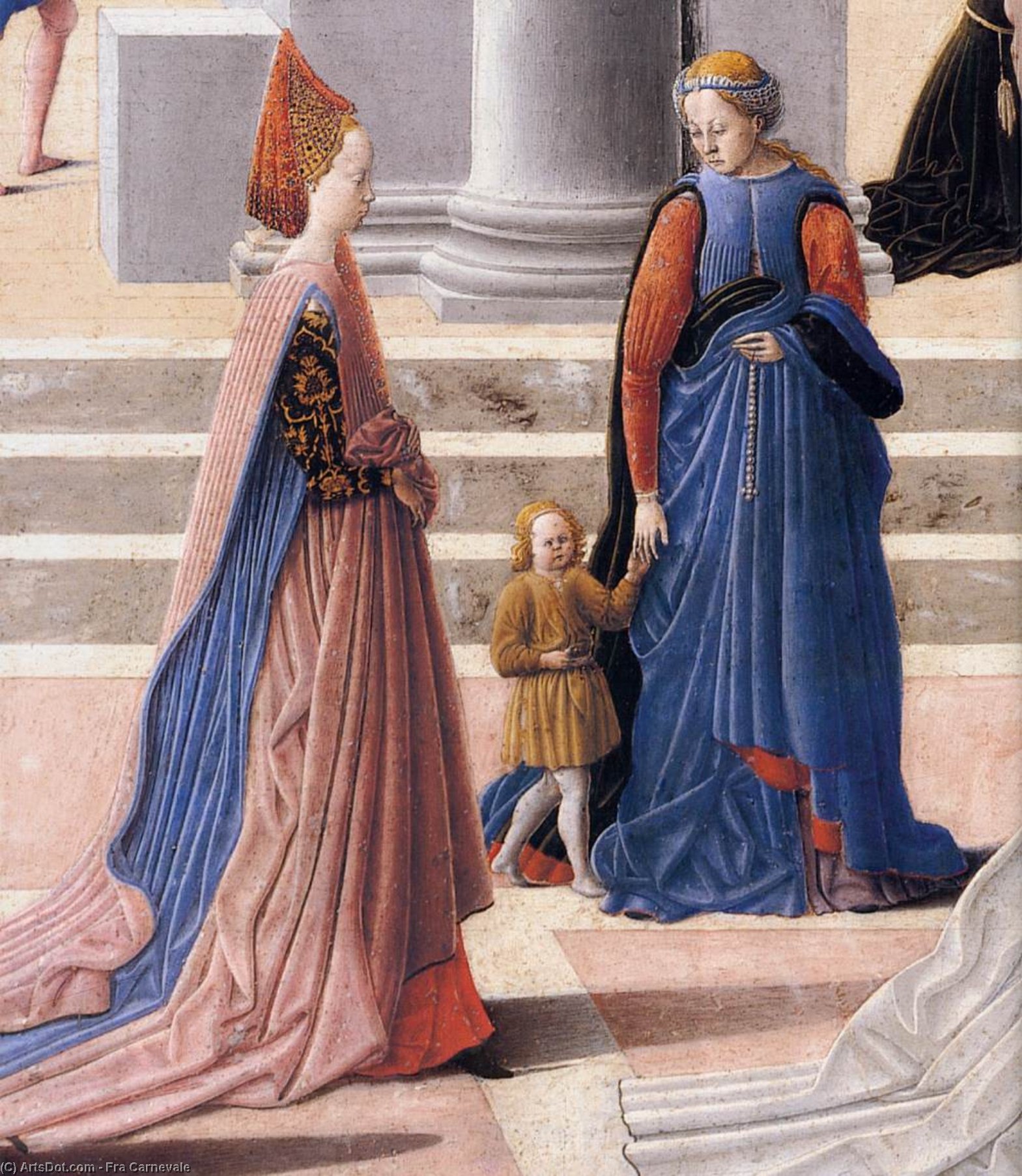 WikiOO.org - אנציקלופדיה לאמנויות יפות - ציור, יצירות אמנות Fra Carnevale - The Birth of the Virgin (detail)