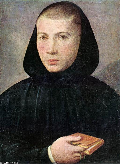 Wikioo.org - The Encyclopedia of Fine Arts - Painting, Artwork by Giovanni Francesco Caroto - Portrait of a Young Benedictine