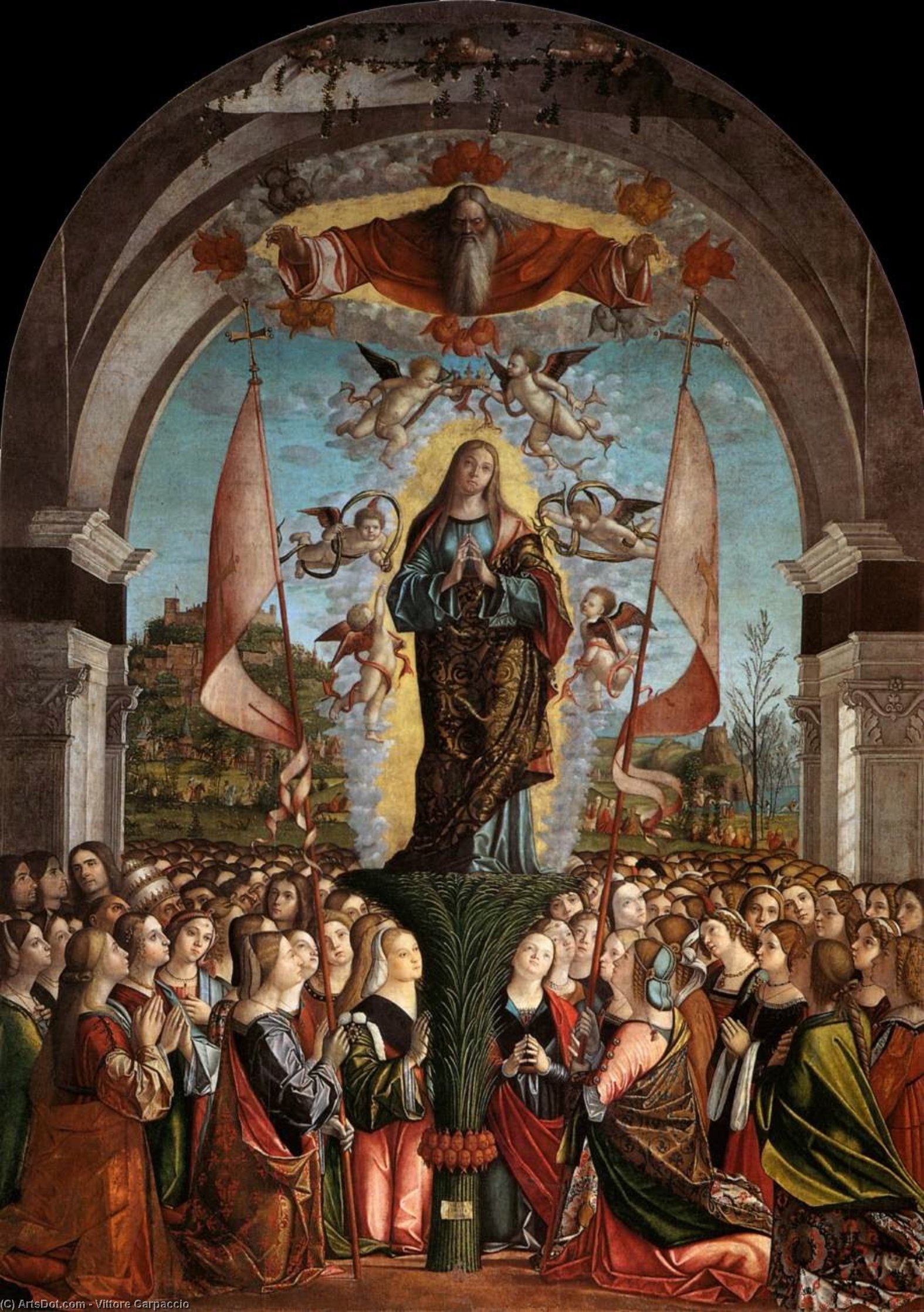 Wikioo.org - The Encyclopedia of Fine Arts - Painting, Artwork by Vittore Carpaccio - Apotheosis of St Ursula