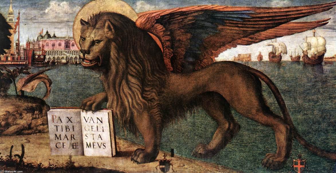 WikiOO.org - Enciclopédia das Belas Artes - Pintura, Arte por Vittore Carpaccio - The Lion of St Mark (detail)