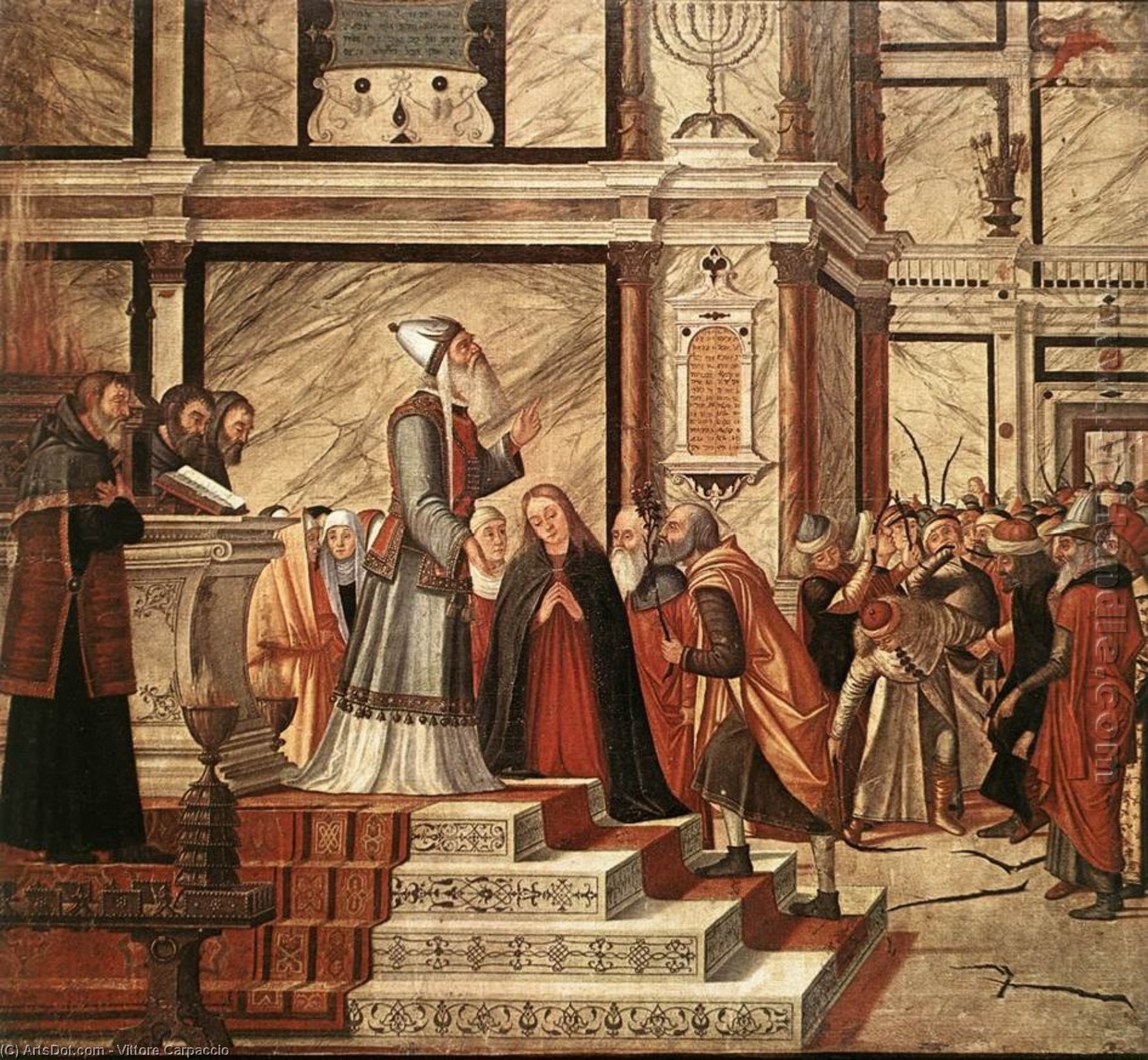 Wikioo.org - The Encyclopedia of Fine Arts - Painting, Artwork by Vittore Carpaccio - The Marriage of the Virgin