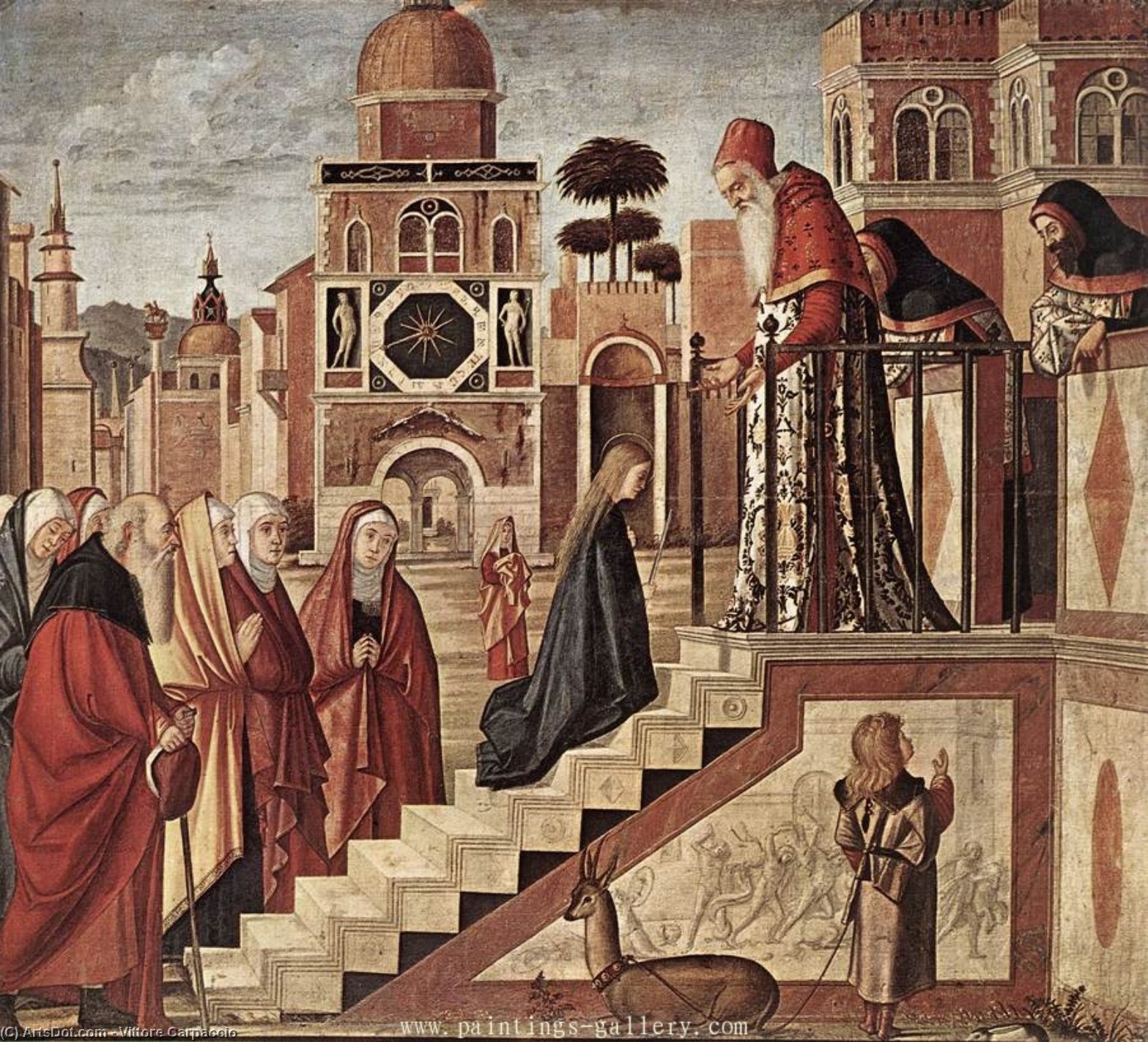 Wikioo.org - The Encyclopedia of Fine Arts - Painting, Artwork by Vittore Carpaccio - The Presentation of the Virgin