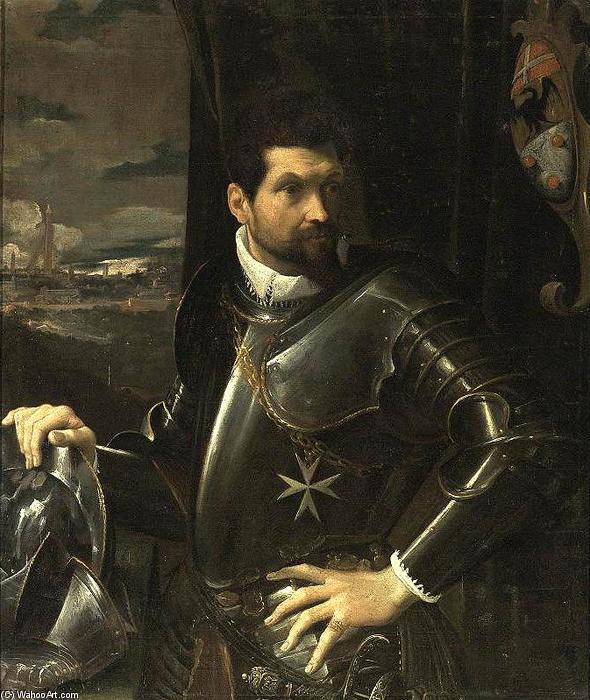 Wikioo.org - The Encyclopedia of Fine Arts - Painting, Artwork by Lodovico Carracci - Portrait of Carlo Alberto Rati Opizzoni in Armour