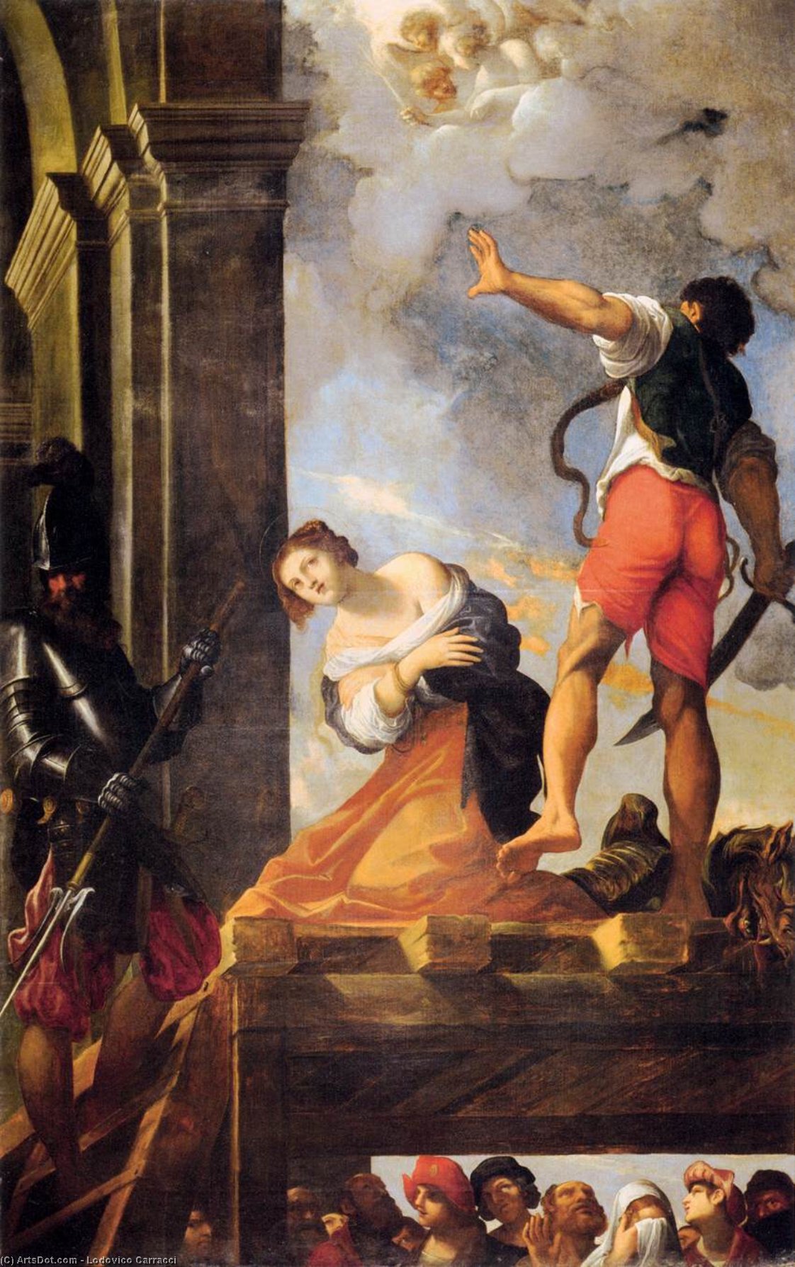WikiOO.org - Enciclopédia das Belas Artes - Pintura, Arte por Lodovico Carracci - The Martyrdom of St Margaret