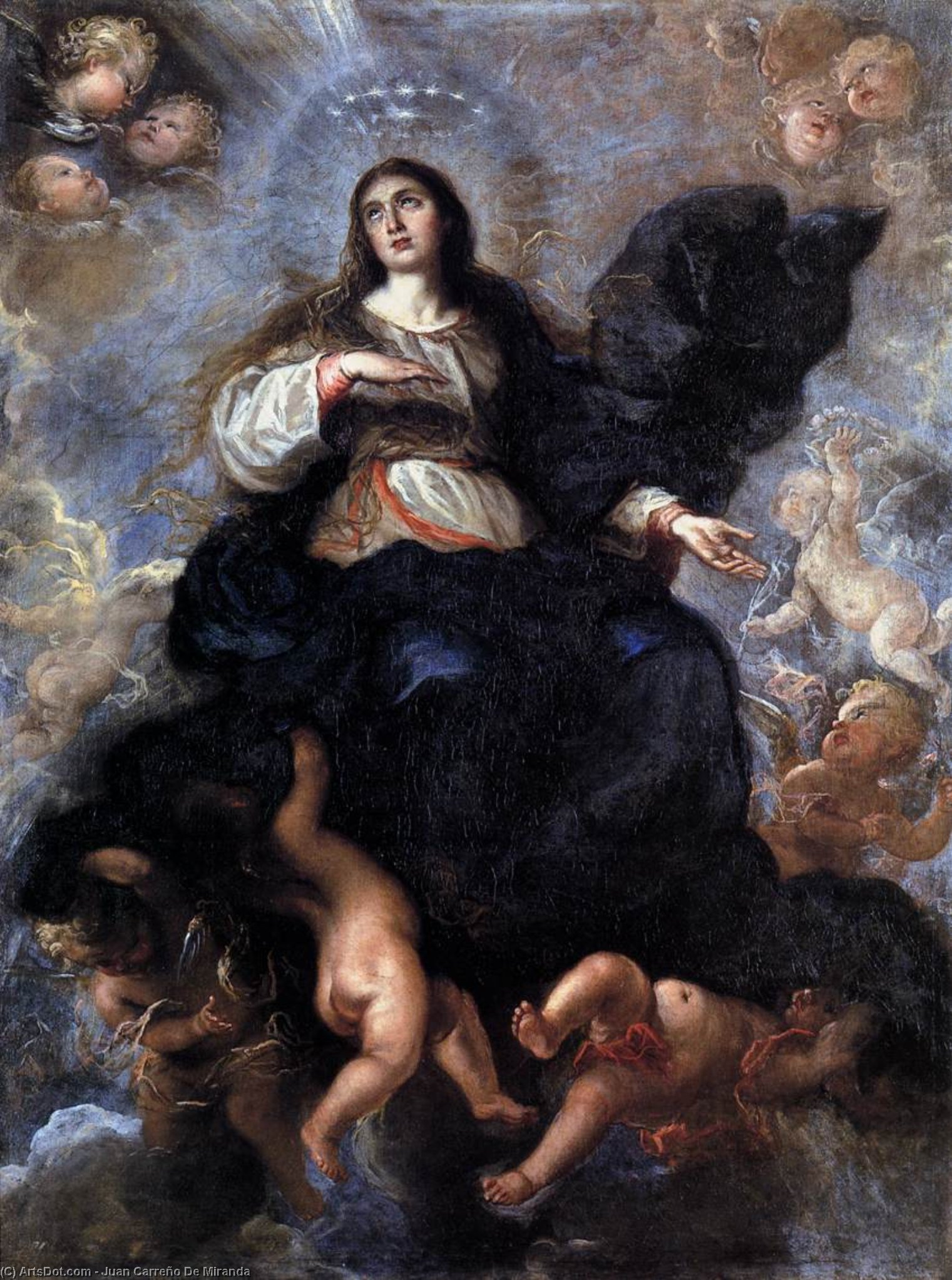 Wikioo.org - The Encyclopedia of Fine Arts - Painting, Artwork by Juan Carreño De Miranda - Assumption of the Virgin
