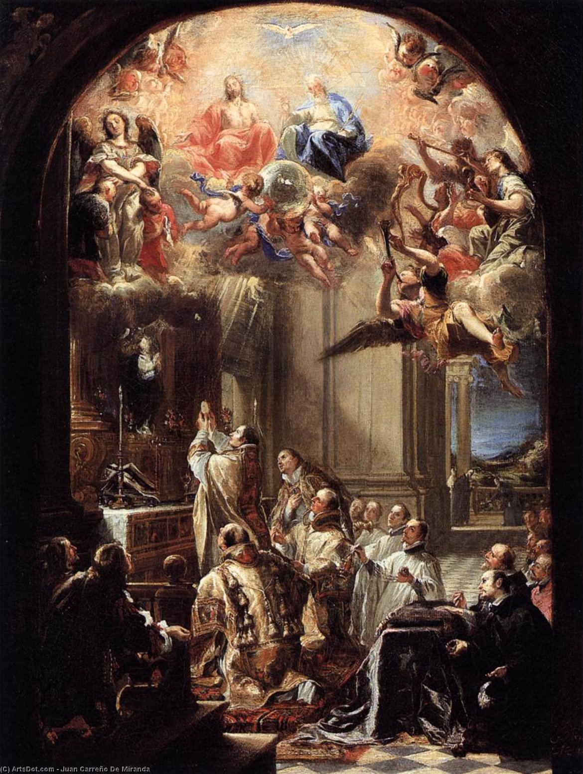 Wikioo.org - The Encyclopedia of Fine Arts - Painting, Artwork by Juan Carreño De Miranda - Mass of St John of Matha