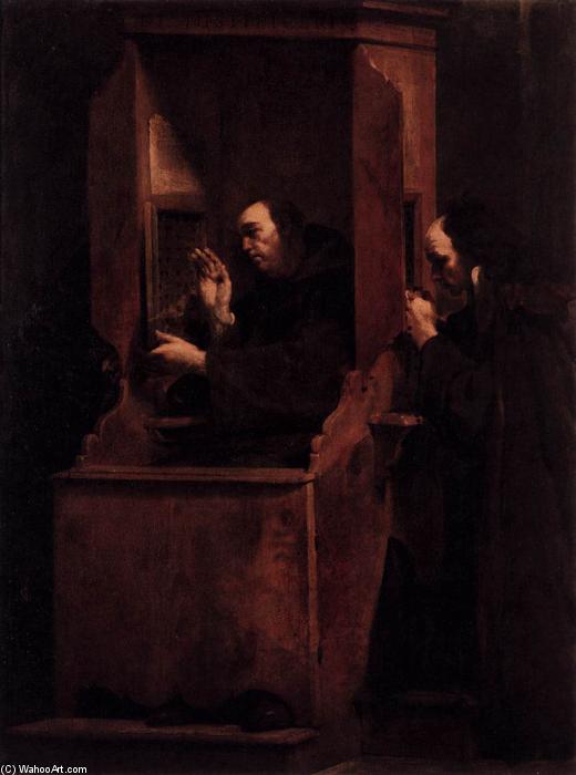 Wikioo.org - The Encyclopedia of Fine Arts - Painting, Artwork by Giuseppe Maria Crespi - Confession