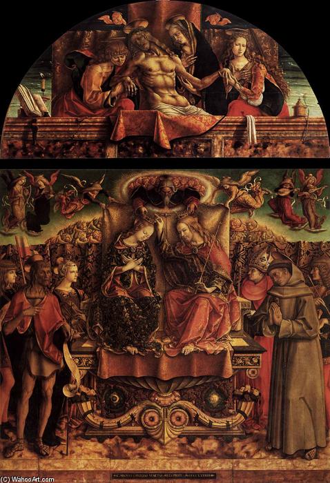 Wikioo.org - The Encyclopedia of Fine Arts - Painting, Artwork by Carlo Crivelli - Coronation of the Virgin