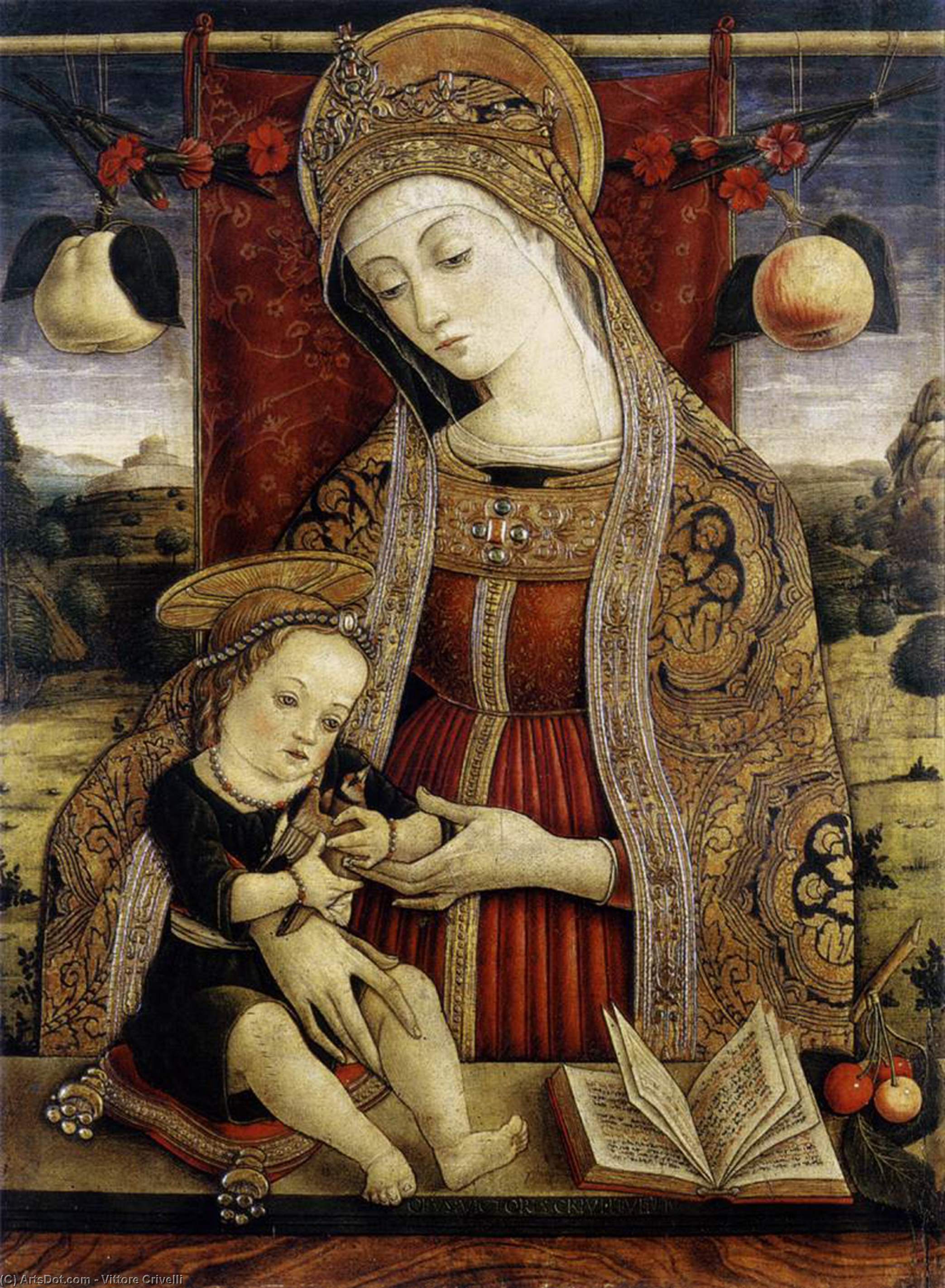 Wikioo.org - The Encyclopedia of Fine Arts - Painting, Artwork by Vittore Crivelli - Madonna and Child