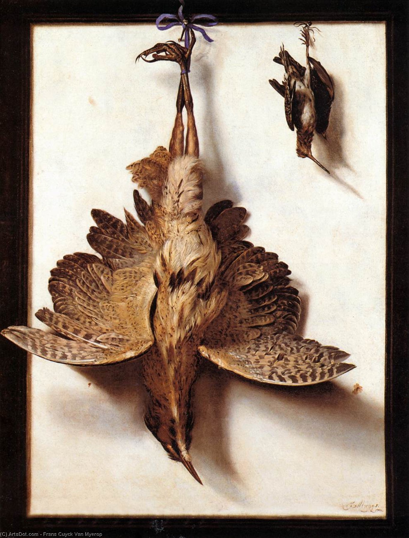 Wikioo.org – La Enciclopedia de las Bellas Artes - Pintura, Obras de arte de Frans Cuyck Van Myerop - naturaleza muerta enestado  aves
