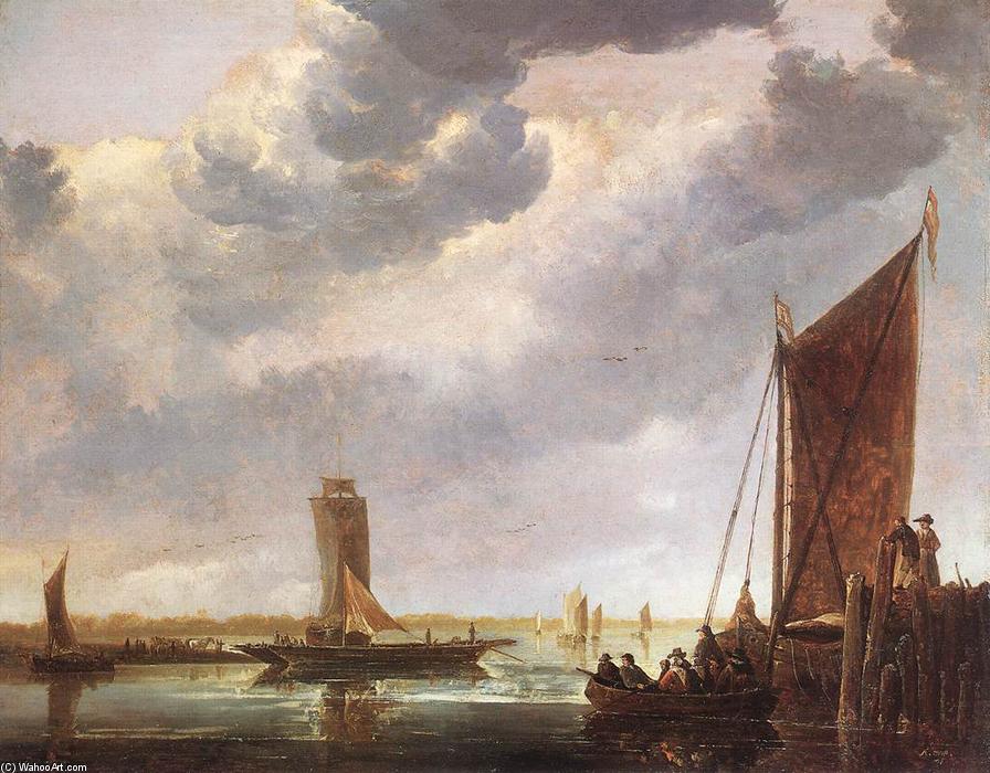WikiOO.org - Güzel Sanatlar Ansiklopedisi - Resim, Resimler Aelbert Jacobsz Cuyp - The Ferry Boat
