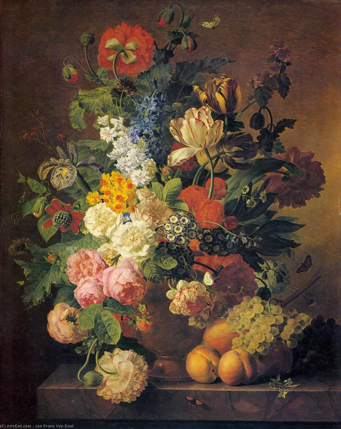 Wikioo.org – La Enciclopedia de las Bellas Artes - Pintura, Obras de arte de Jan Frans Van Dael - Flor naturaleza muerta