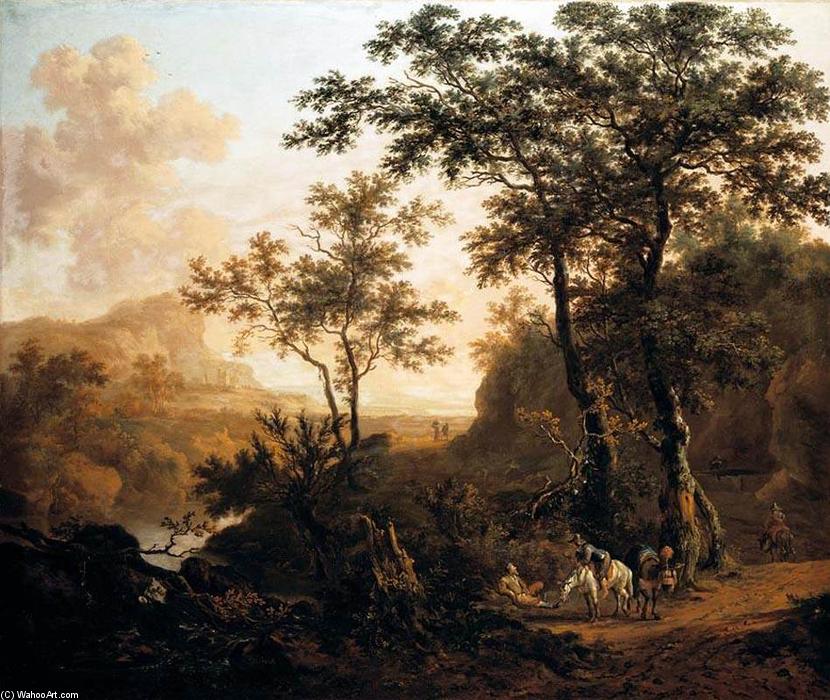 Wikioo.org - The Encyclopedia of Fine Arts - Painting, Artwork by Dirck Ii Dalens - River Landscape