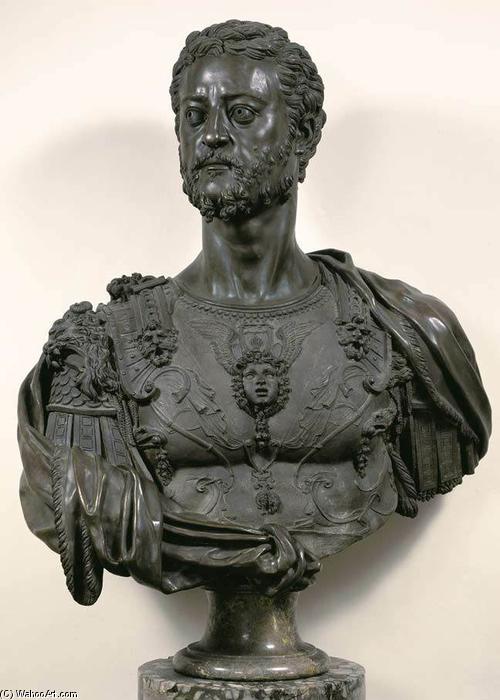 Wikioo.org – L'Encyclopédie des Beaux Arts - Peinture, Oeuvre de Benvenuto Cellini - Buste de Cosimo I