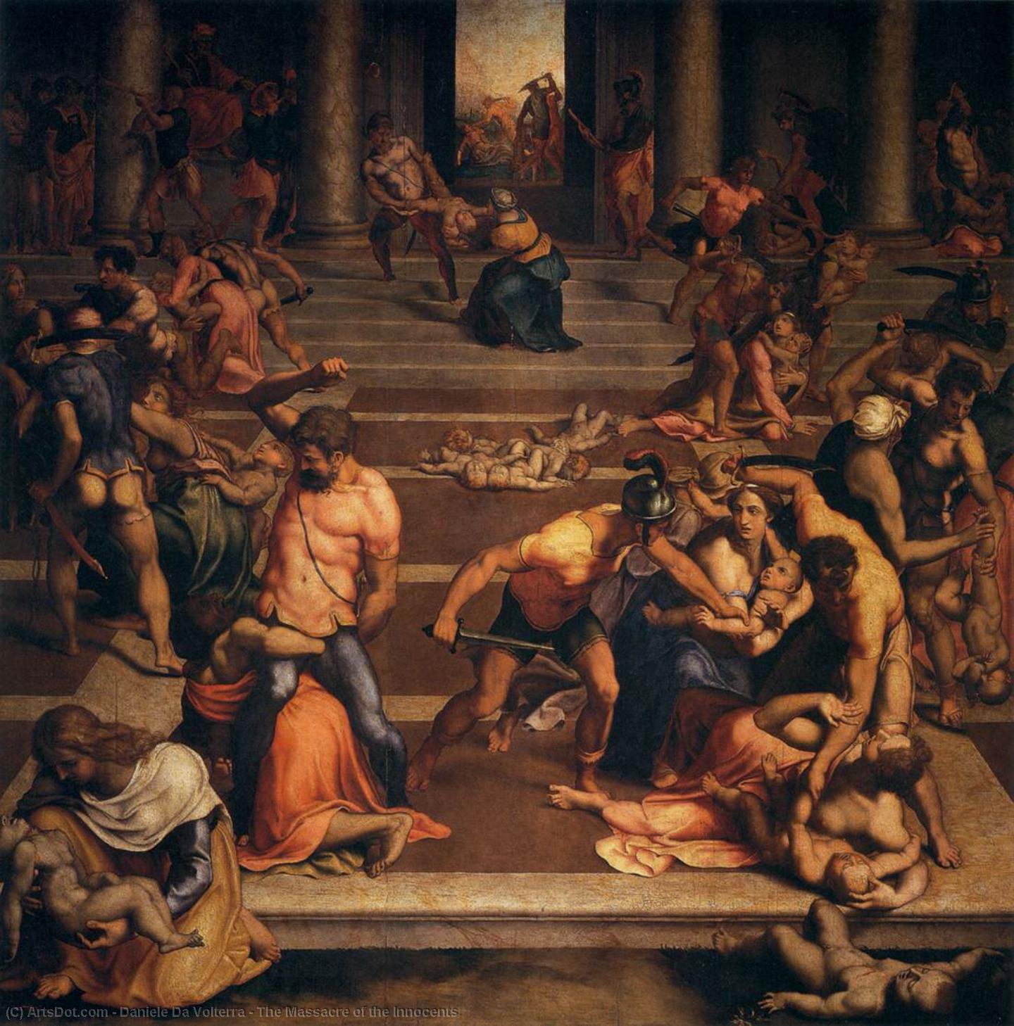 Wikioo.org – L'Encyclopédie des Beaux Arts - Peinture, Oeuvre de Daniele Da Volterra - Le Massacre des Innocents