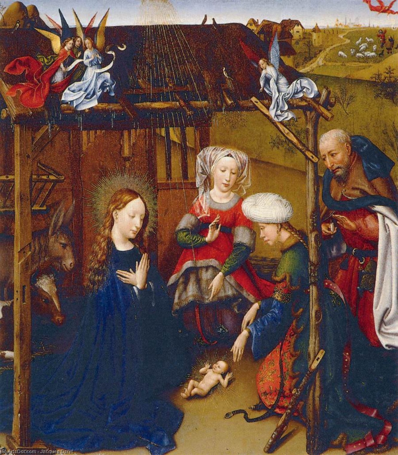 Wikioo.org - The Encyclopedia of Fine Arts - Painting, Artwork by Jacques Daret - Adoration of the Child