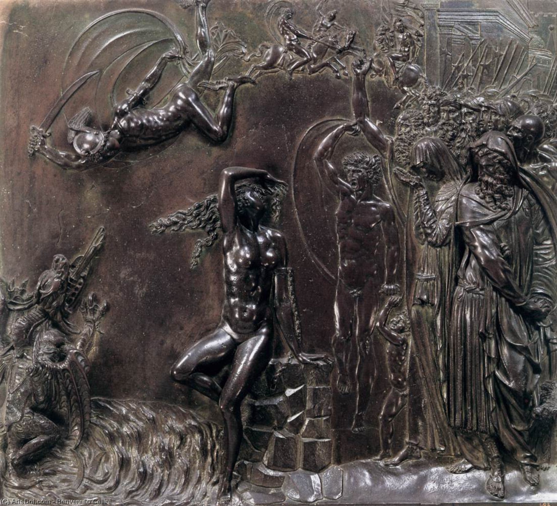 WikiOO.org - Encyclopedia of Fine Arts - Lukisan, Artwork Benvenuto Cellini - The Rescue of Andromeda