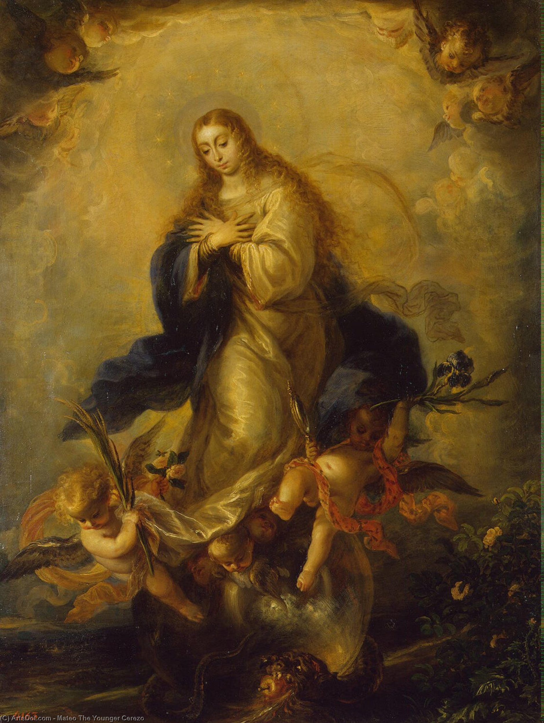 WikiOO.org - אנציקלופדיה לאמנויות יפות - ציור, יצירות אמנות Mateo The Younger Cerezo - Immaculate Conception