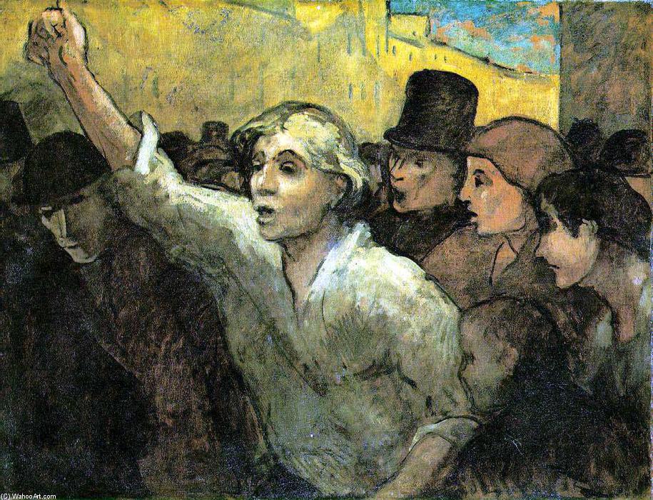 Wikioo.org - The Encyclopedia of Fine Arts - Painting, Artwork by Honoré Daumier - The Uprising