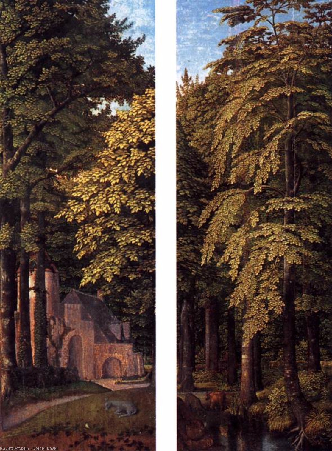 Wikioo.org - The Encyclopedia of Fine Arts - Painting, Artwork by Gerard David - Forest scenes