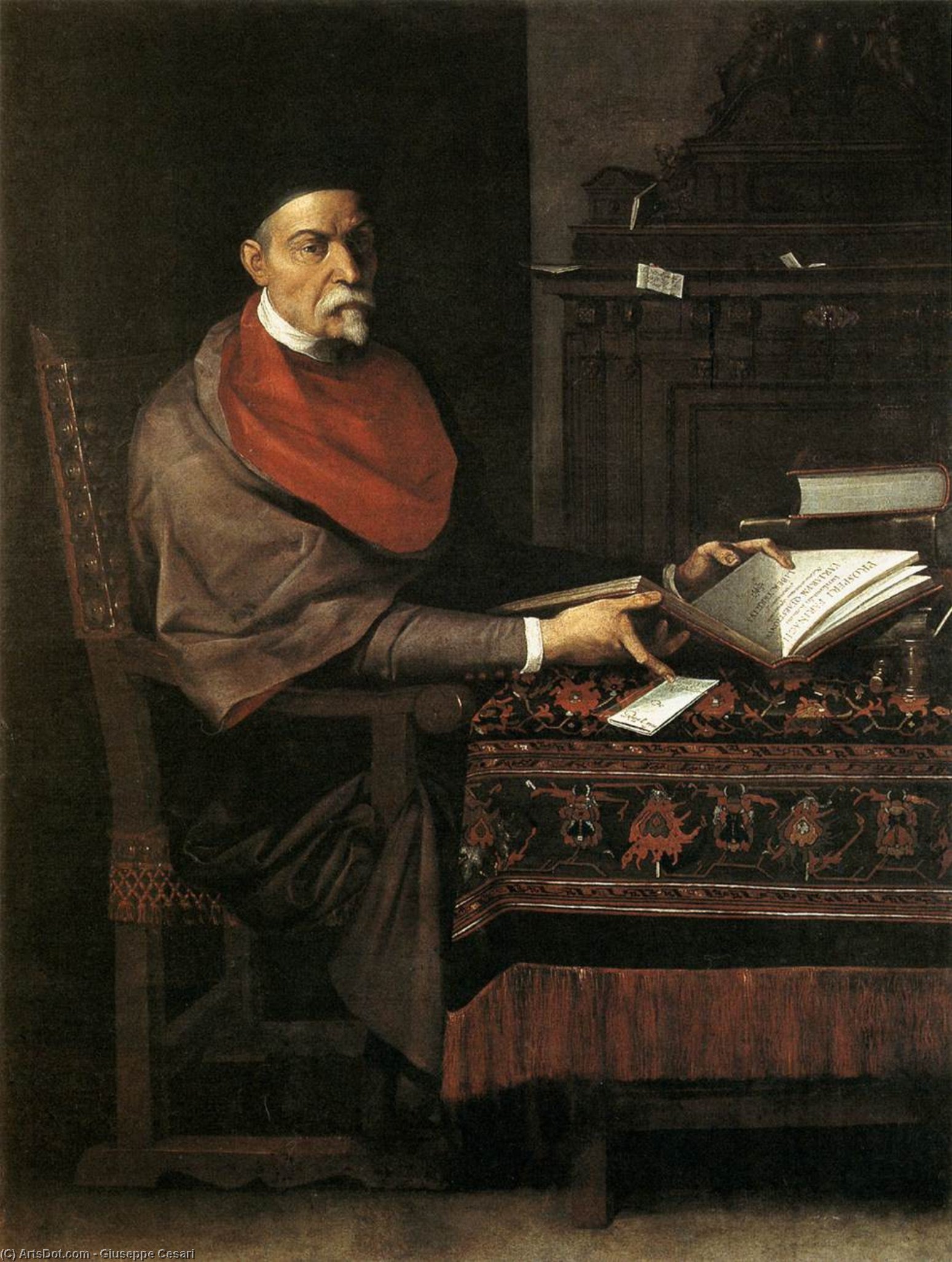 Wikioo.org - The Encyclopedia of Fine Arts - Painting, Artwork by Giuseppe Cesari - Portrait of Prospero Farinaccio