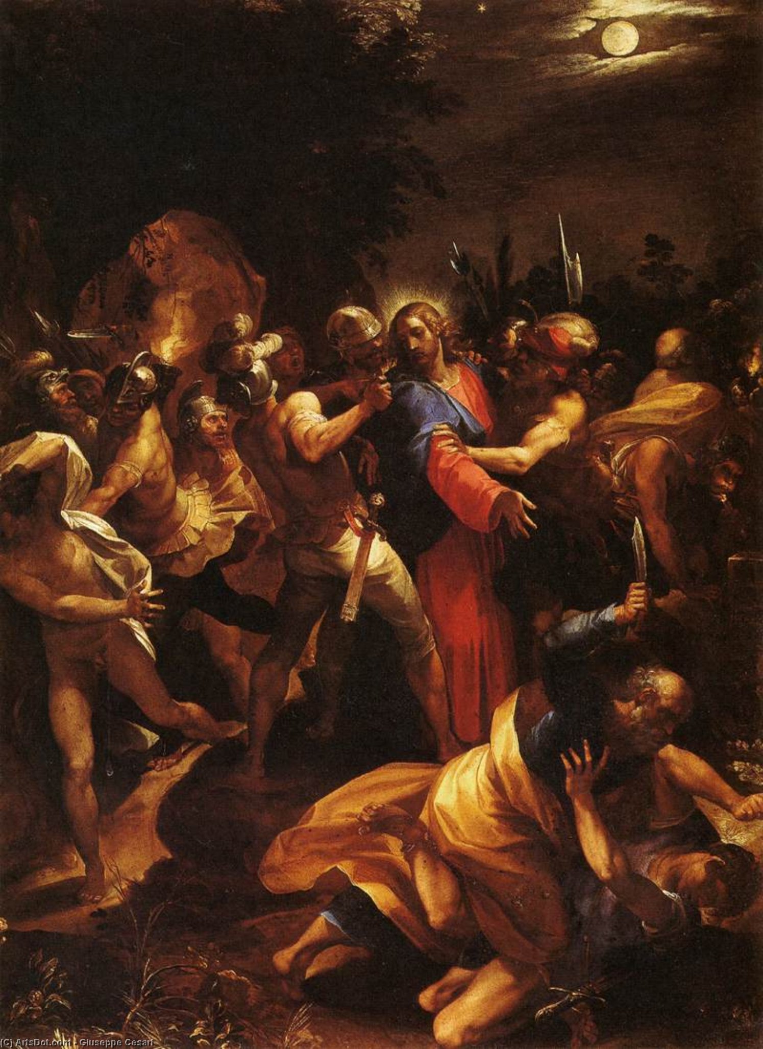 Wikioo.org - The Encyclopedia of Fine Arts - Painting, Artwork by Giuseppe Cesari - The Betrayal of Christ