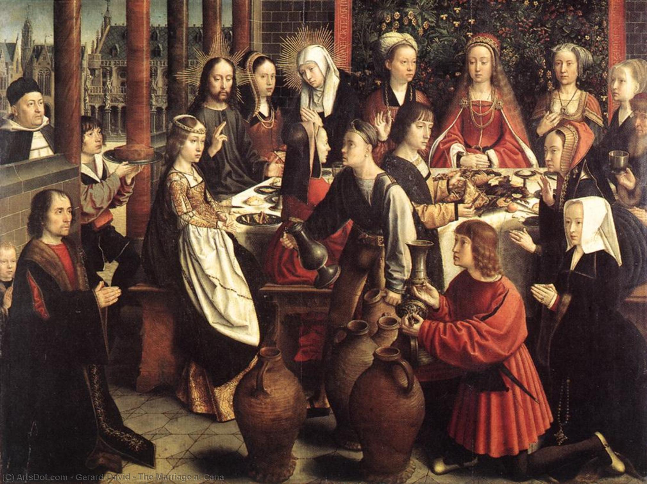 WikiOO.org - Encyclopedia of Fine Arts - Maleri, Artwork Gerard David - The Marriage at Cana