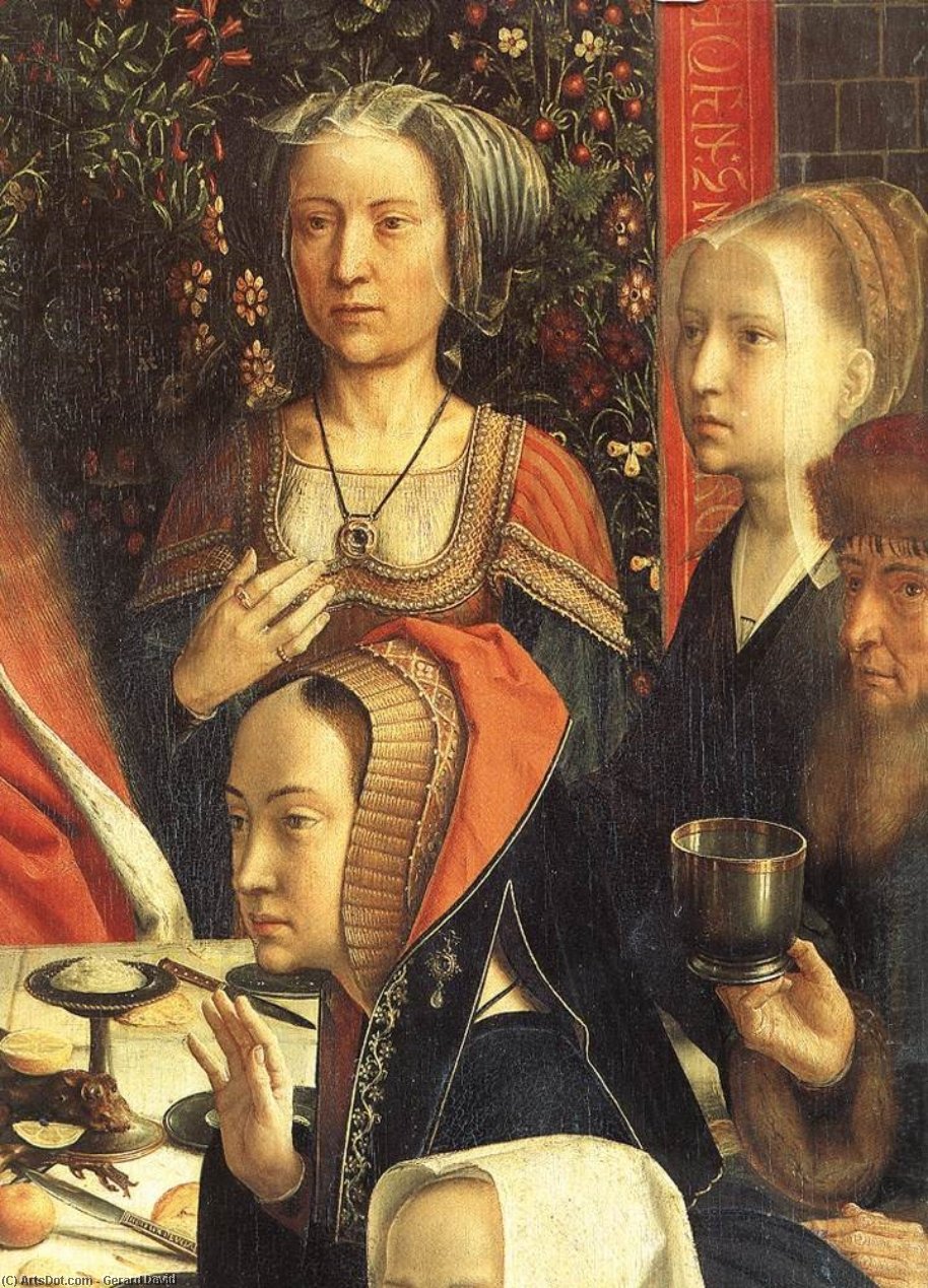 WikiOO.org - Encyclopedia of Fine Arts - Maleri, Artwork Gerard David - The Marriage at Cana (detail)