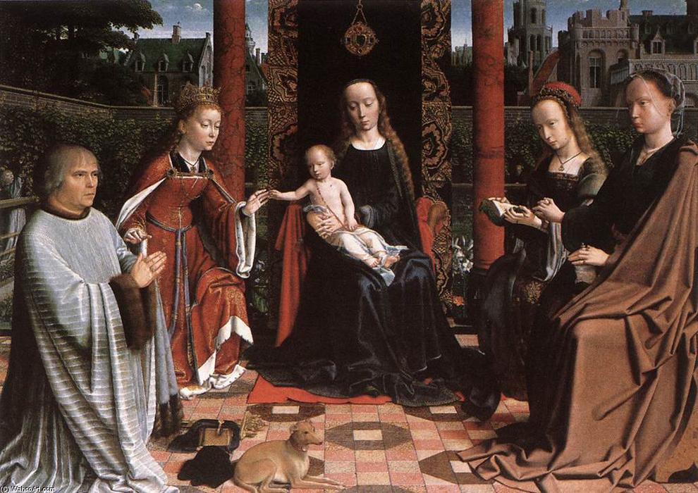 Wikioo.org - The Encyclopedia of Fine Arts - Painting, Artwork by Gerard David - The Mystic Marriage of St Catherine