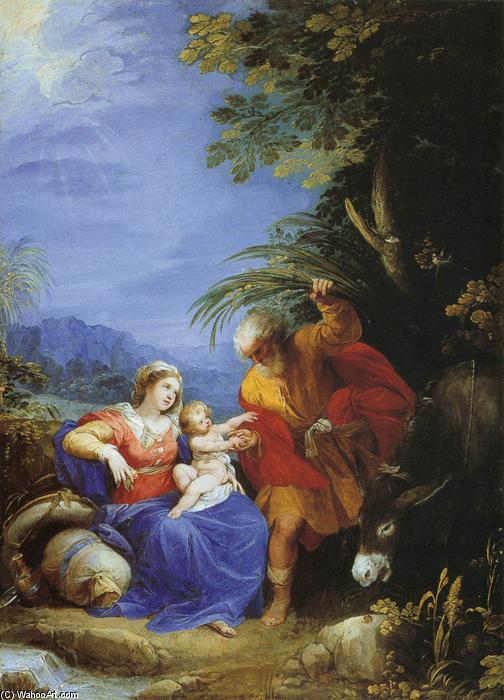Wikioo.org - The Encyclopedia of Fine Arts - Painting, Artwork by Giuseppe Cesari - The Rest on the Flight into Egypt