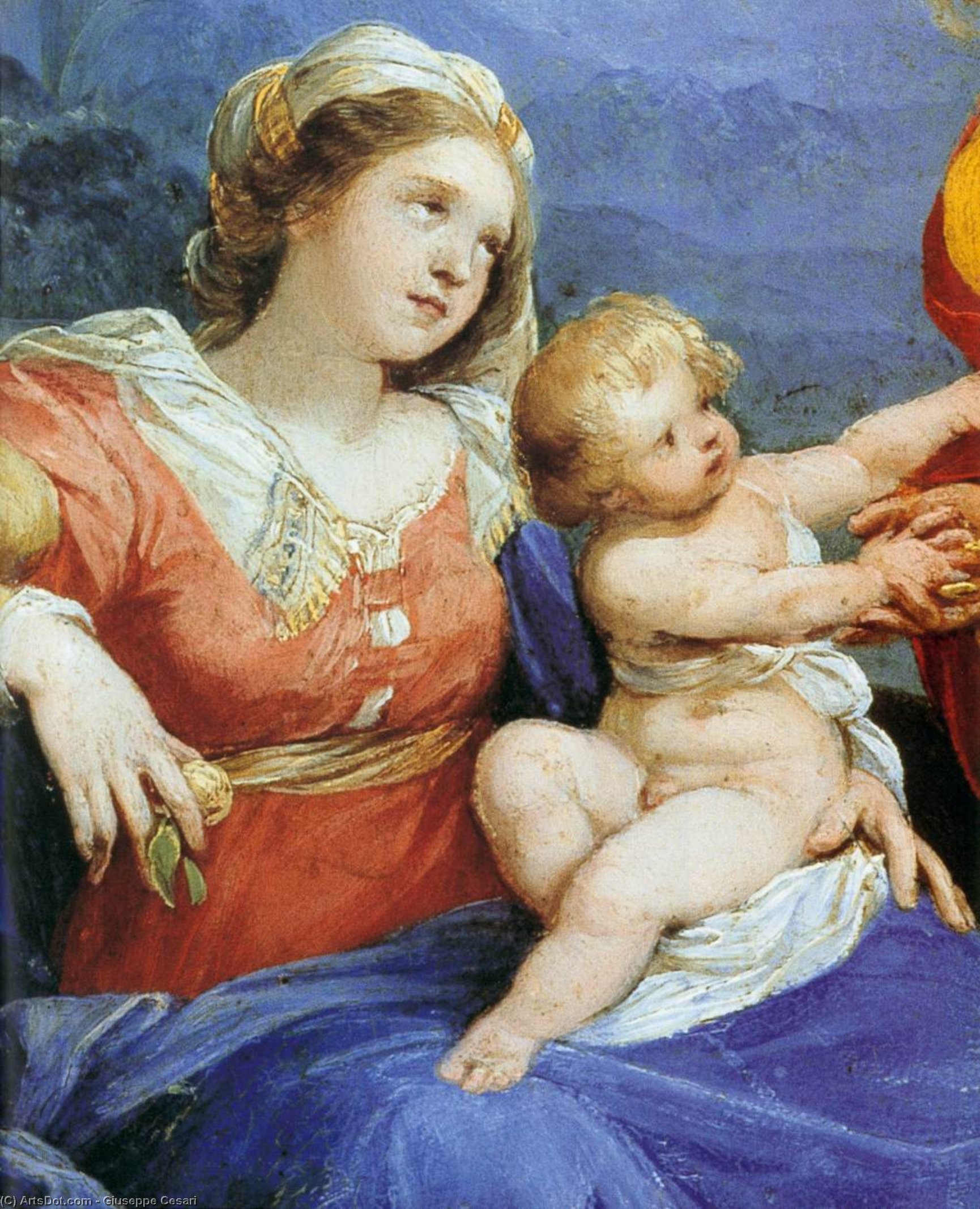 Wikioo.org - The Encyclopedia of Fine Arts - Painting, Artwork by Giuseppe Cesari - The Rest on the Flight into Egypt (detail)