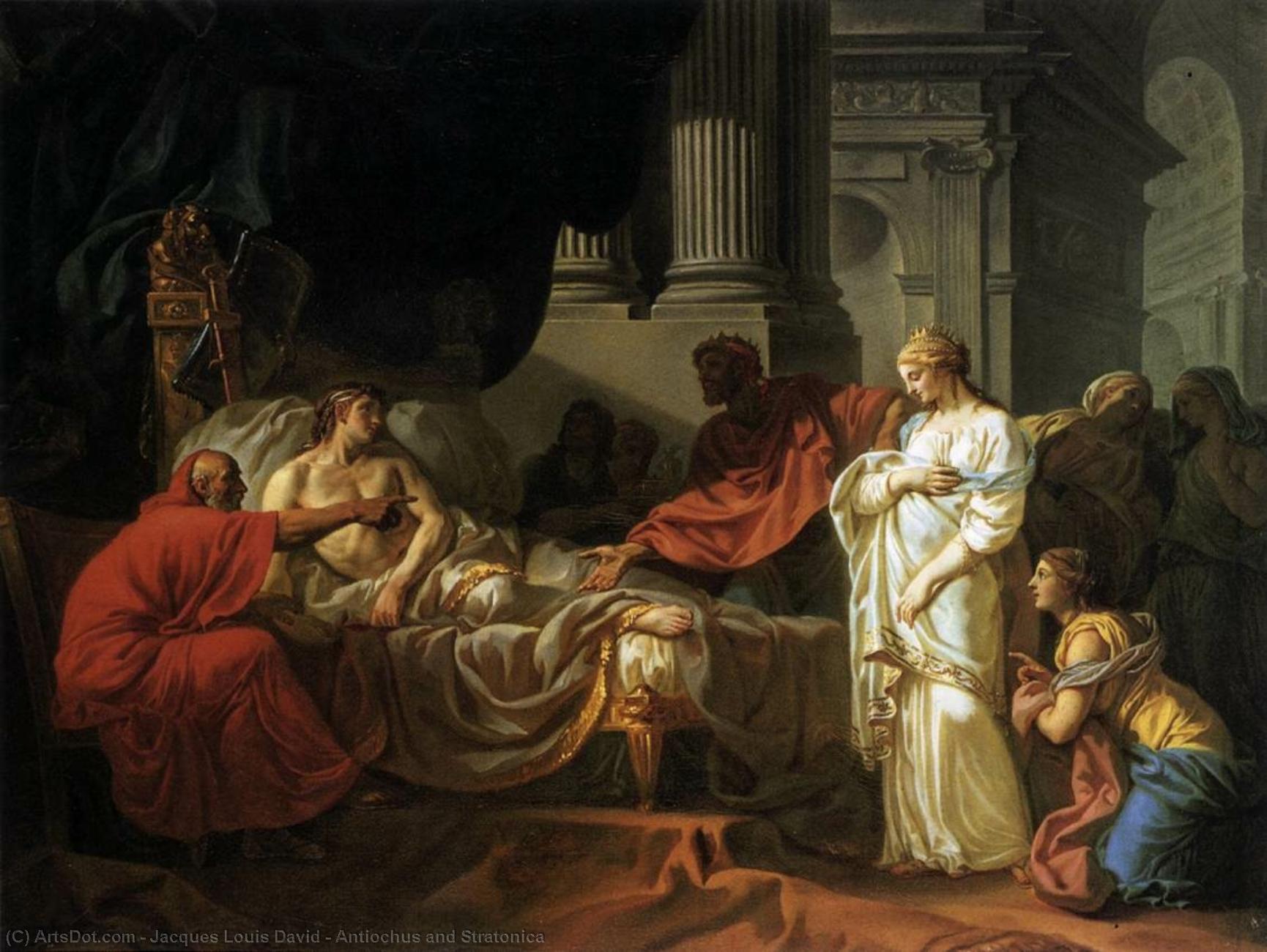 Wikioo.org - สารานุกรมวิจิตรศิลป์ - จิตรกรรม Jacques Louis David - Antiochus and Stratonica