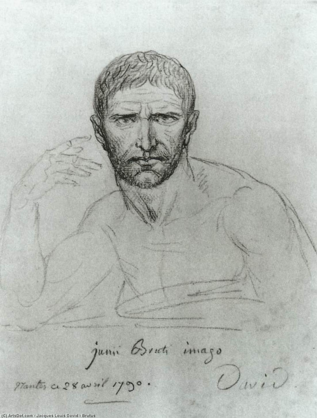 WikiOO.org - Encyclopedia of Fine Arts - Lukisan, Artwork Jacques Louis David - Brutus