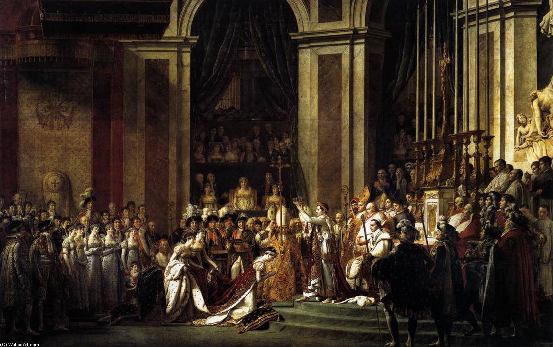 WikiOO.org - Enciklopedija dailės - Tapyba, meno kuriniai Jacques Louis David - Consecration of the Emperor Napoleon I and Coronation of the Empress Josephine