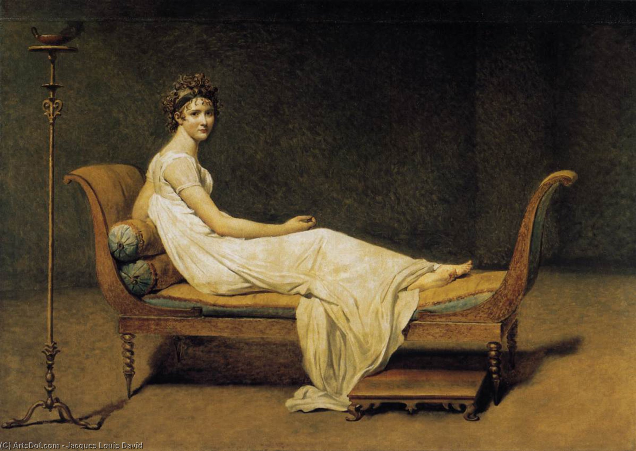 WikiOO.org - Encyclopedia of Fine Arts - Schilderen, Artwork Jacques Louis David - Madame Récamier