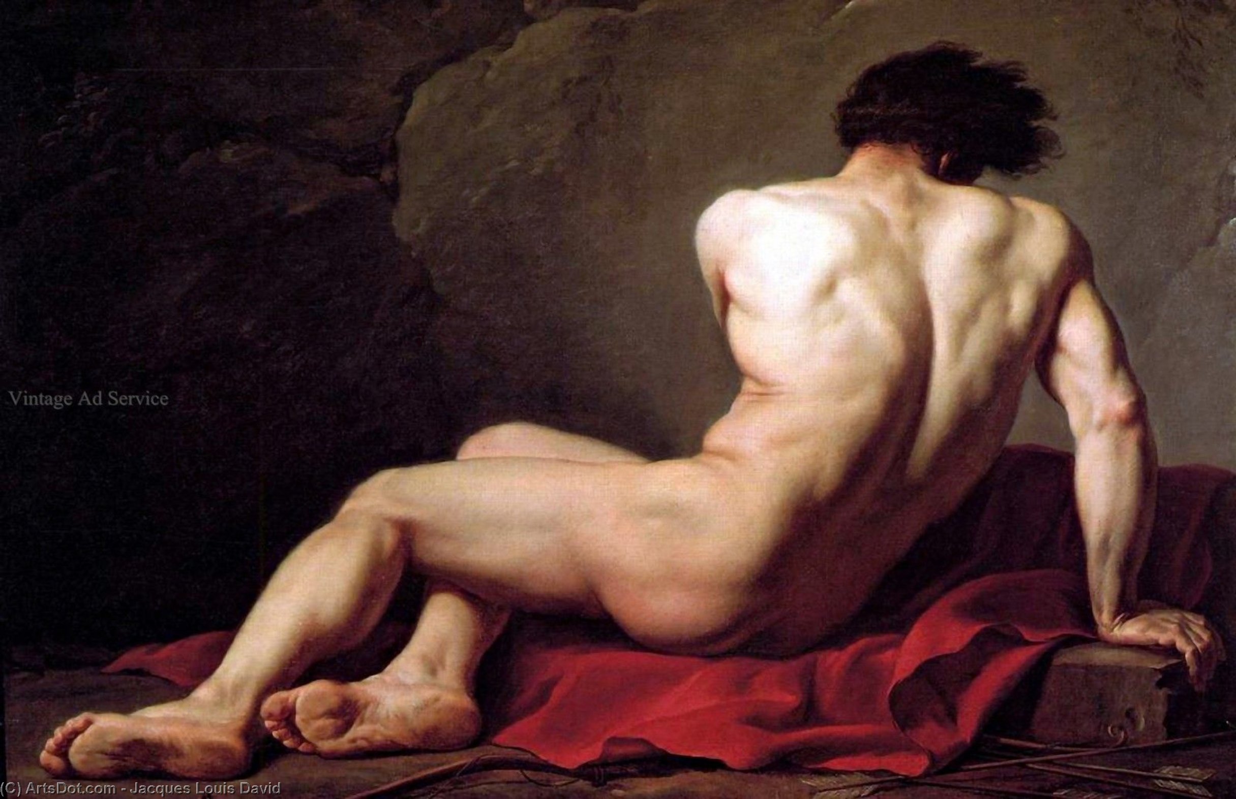 Wikioo.org – La Enciclopedia de las Bellas Artes - Pintura, Obras de arte de Jacques Louis David - Patroclo
