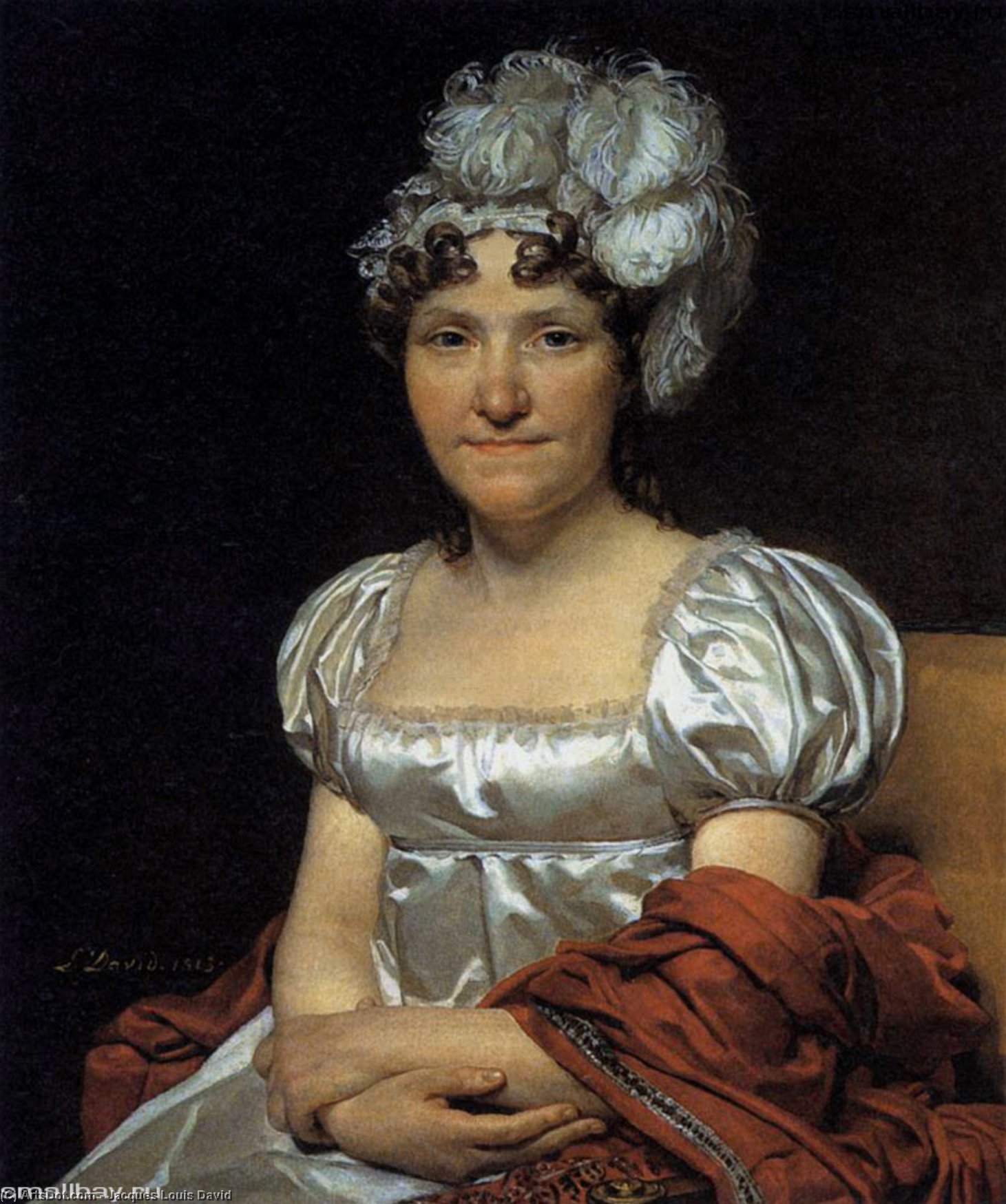 WikiOO.org - אנציקלופדיה לאמנויות יפות - ציור, יצירות אמנות Jacques Louis David - Portrait of Marguerite-Charlotte David