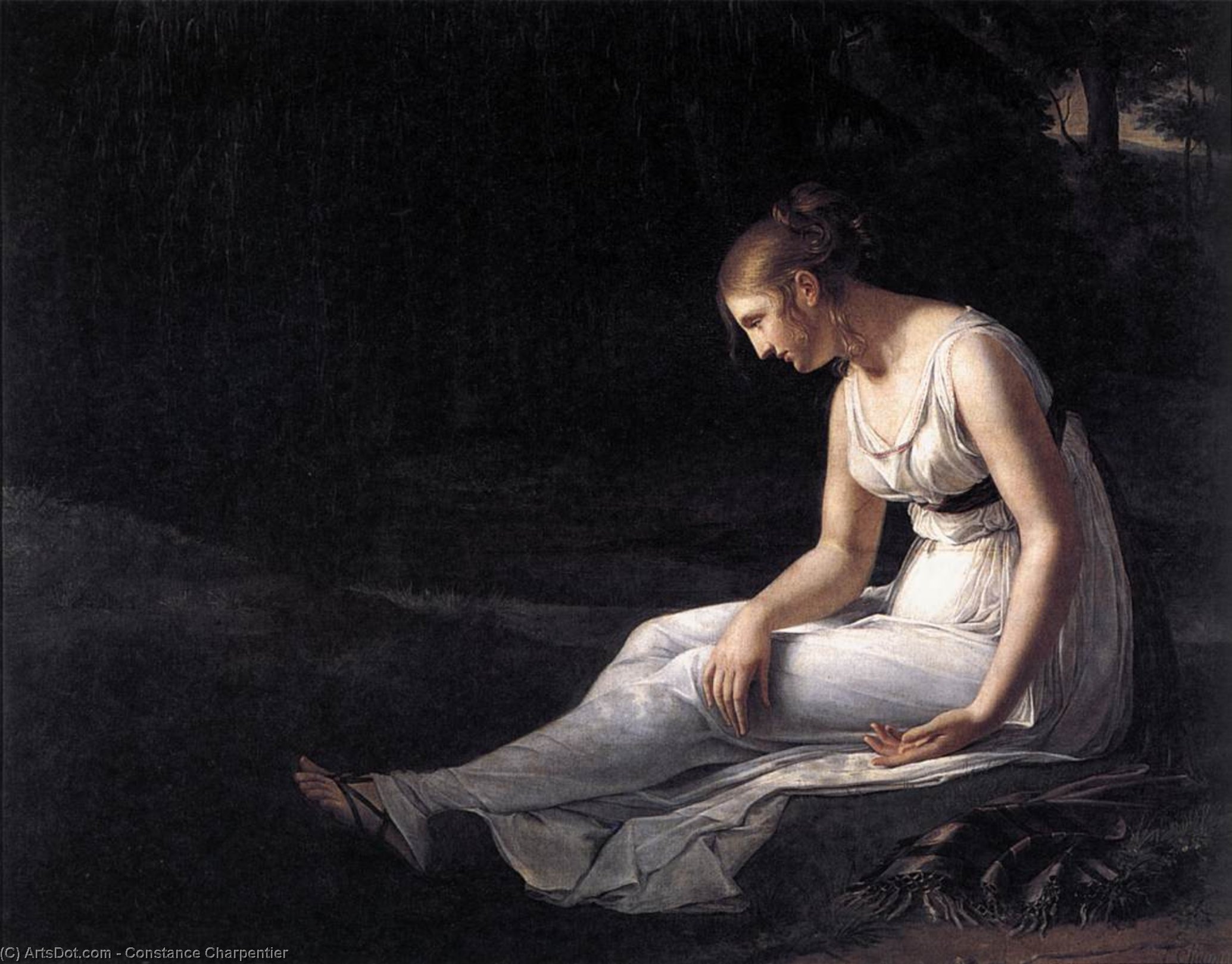 Wikioo.org - The Encyclopedia of Fine Arts - Painting, Artwork by Constance Charpentier - Melancholy