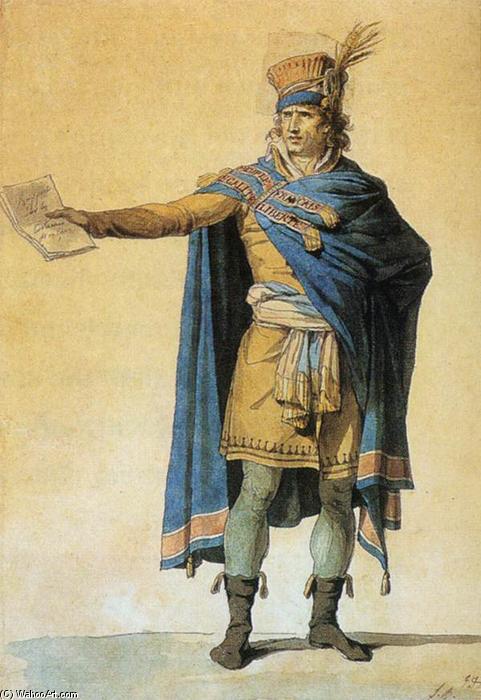 Wikioo.org – L'Enciclopedia delle Belle Arti - Pittura, Opere di Jacques Louis David - il rappresentante di  dopodomani  persone  su  dazio