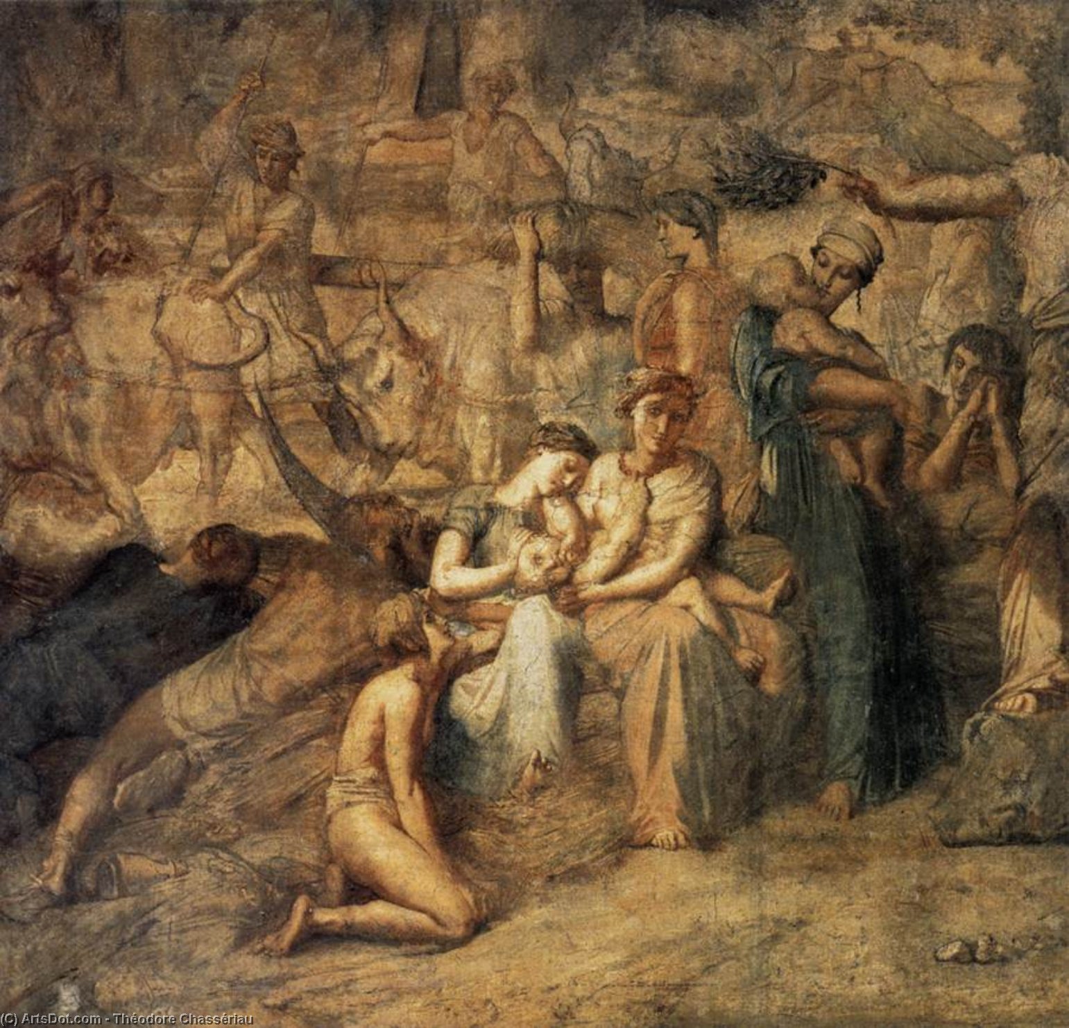 Wikioo.org - The Encyclopedia of Fine Arts - Painting, Artwork by Théodore Chassériau - Peace