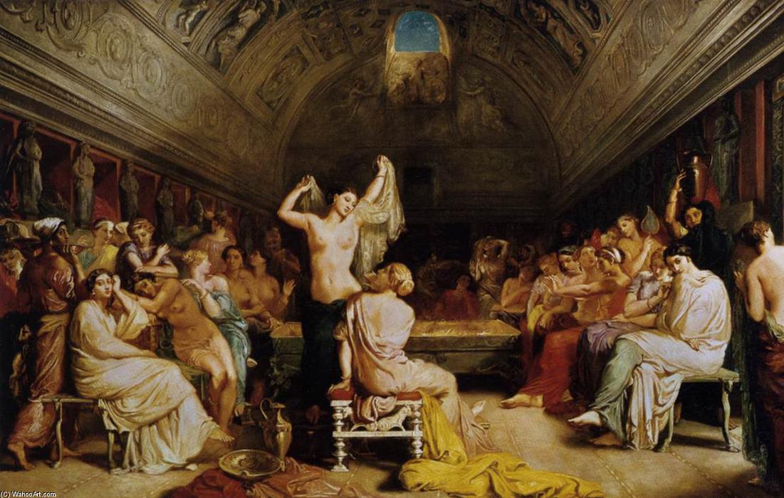 Wikioo.org - The Encyclopedia of Fine Arts - Painting, Artwork by Théodore Chassériau - The Tepidarium