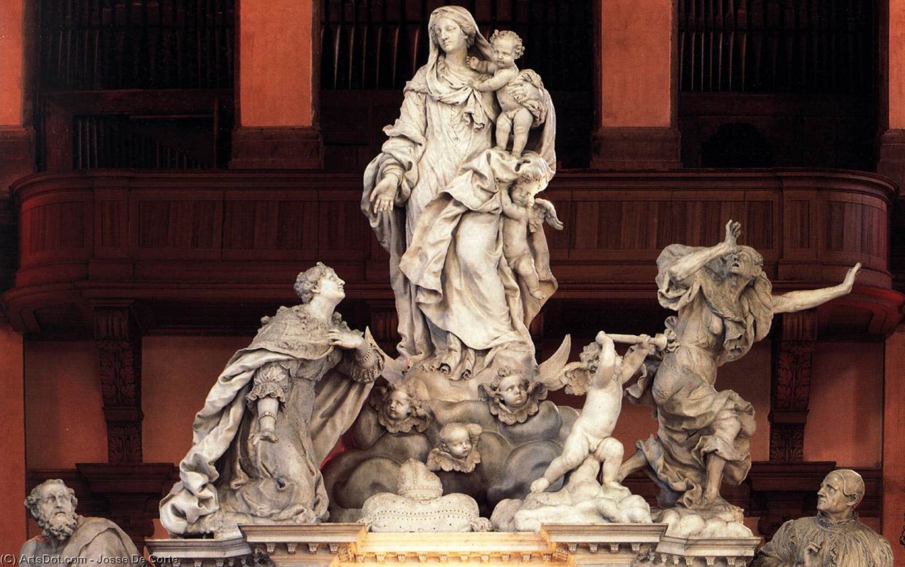 WikiOO.org - Enciklopedija likovnih umjetnosti - Slikarstvo, umjetnička djela Josse De Corte - High Altar (detail)