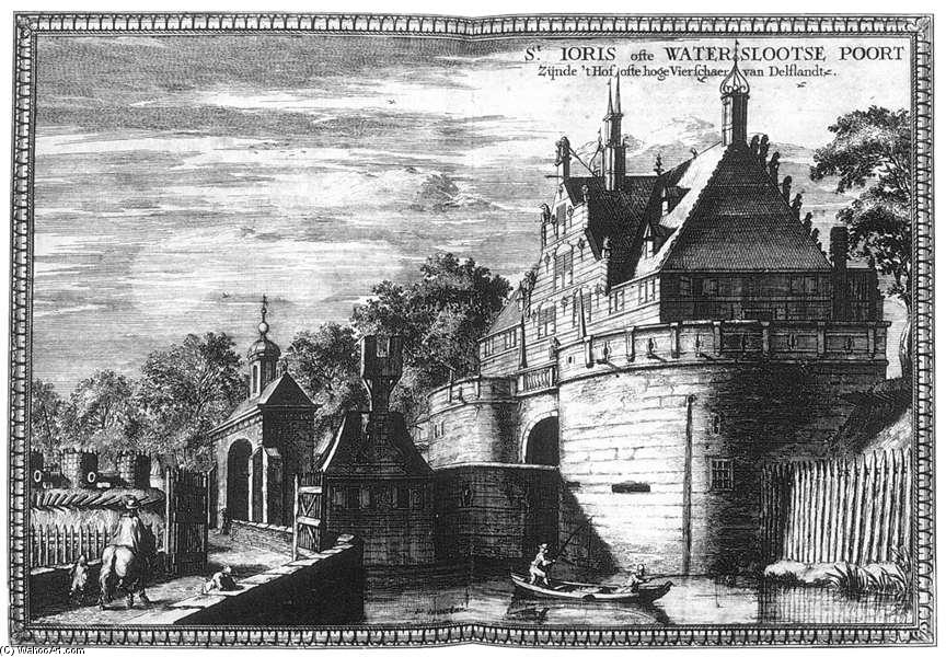WikiOO.org - Encyclopedia of Fine Arts - Maalaus, taideteos Coenraet Decker - Sint Jorispoort (St George's Gate) in Delft