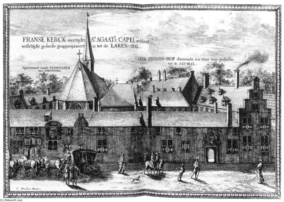 WikiOO.org - Encyclopedia of Fine Arts - Målning, konstverk Coenraet Decker - The Convent of St Agatha and Prinsenhof in Delft