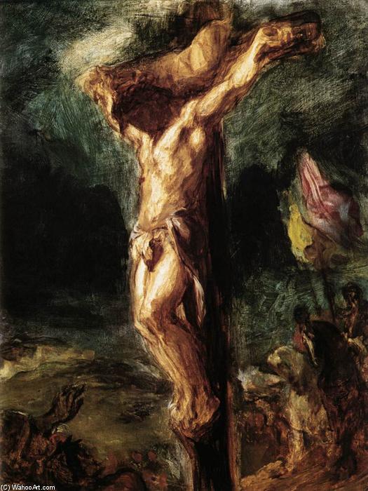 WikiOO.org - Энциклопедия изобразительного искусства - Живопись, Картины  Eugène Delacroix - Христос на кресте Эскиз