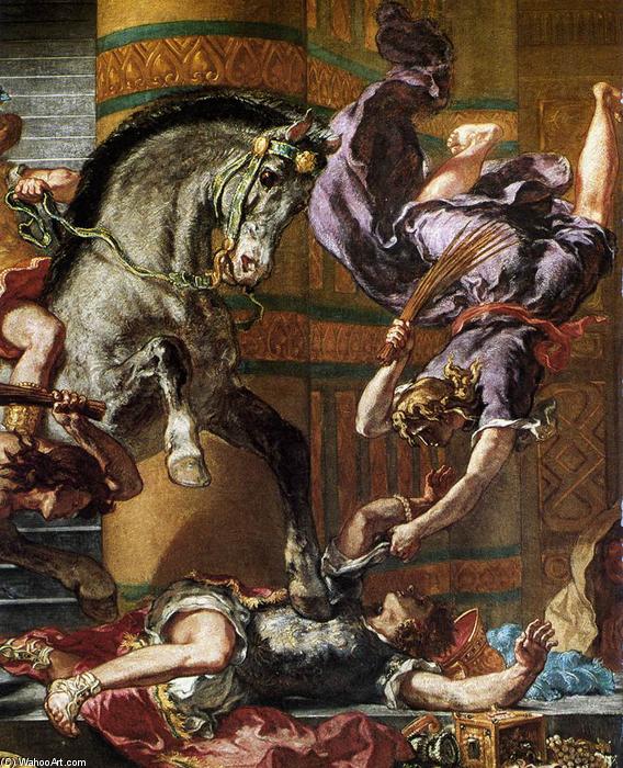 WikiOO.org - Енциклопедия за изящни изкуства - Живопис, Произведения на изкуството Eugène Delacroix - Heliodoros Driven from the Temple (detail)
